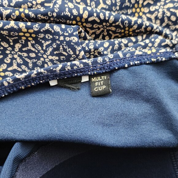 NipTuck Joanne Foil Twist Front Tummy Control One Piece Swimsuit Navy Blue - Picture 10 of 13